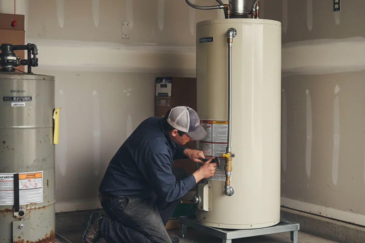 Water heater and shutoff valve replacement in Cambridge